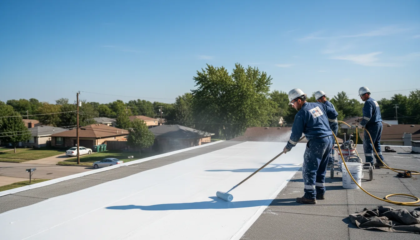 Commercial roof coating in Muldoon, TX near me
